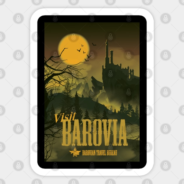 Halloween in Barovia yellow-green zombie version Sticker by Aftalnoran